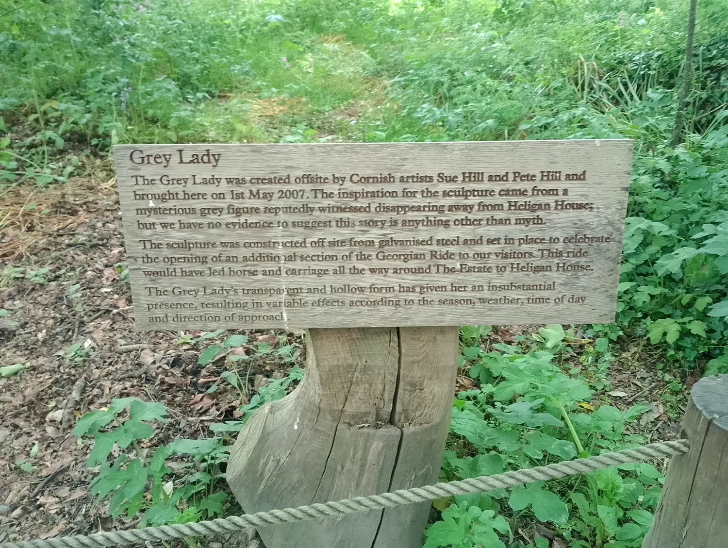 Grey Lady information sign